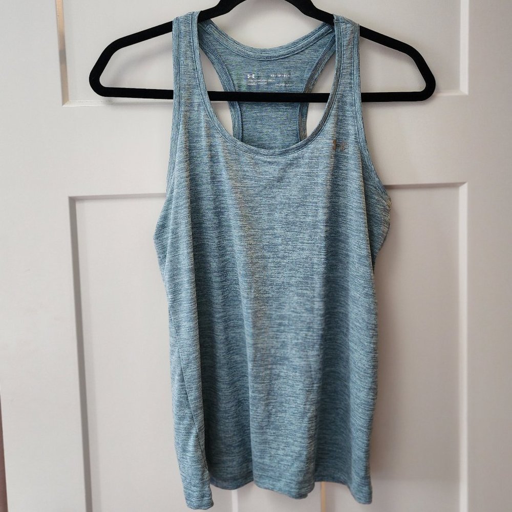 Under Armour Women's Tech Twist Racerback Tank Top in Hushed Turquoise